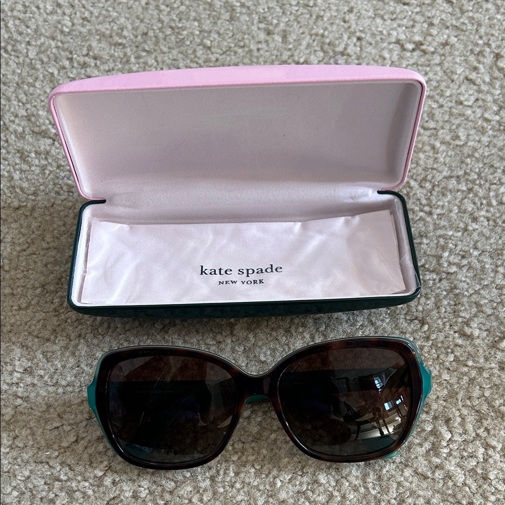 Kate Spade Karalin Brown Tortoise/ Teal Sunglasses
